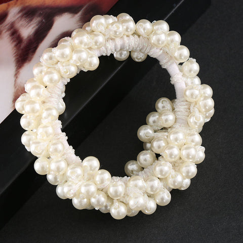 Beaded Pearls Ponytail