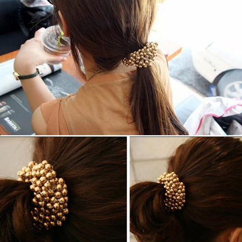 Beaded Pearls Ponytail