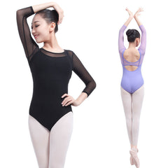 See Through Half Sleeve Gymnast Leotard