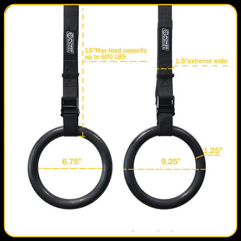 Adjustable Gymnastic Rings and Straps